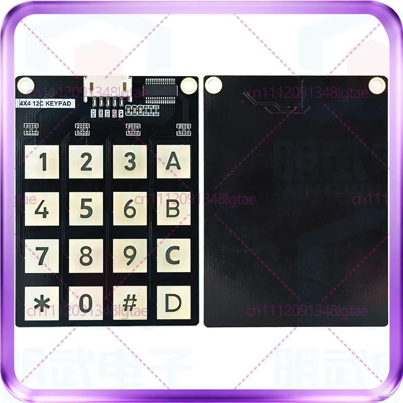 1pcs 4X4 matrix keyboard with 16 keys, capacitive touch keys I2C communication with touch detection