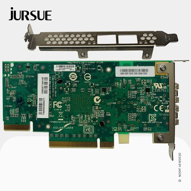 Imagem -02 - Solarflare Sfn7501 Sfn7500 Rede Interface Controlador Dual Port 10gbe Sfp+ Pcie Ethernet Adaptador Sfn7122f Sfc9120 S7120 Sf432101