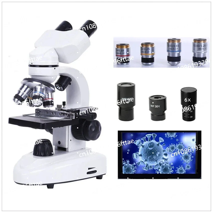 

with Wide-Field 10X and 50X Eyepieces for Lab Zoom 30000X Biological HD Microscope Digital Laboratory Compound Microscope