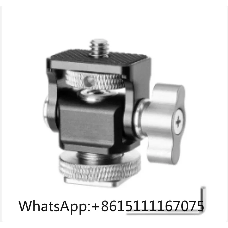Camera Accessories Aluminum Snail Tripod Head Adjustable Pan Tilt Support Cold Shoe Base With 1/4