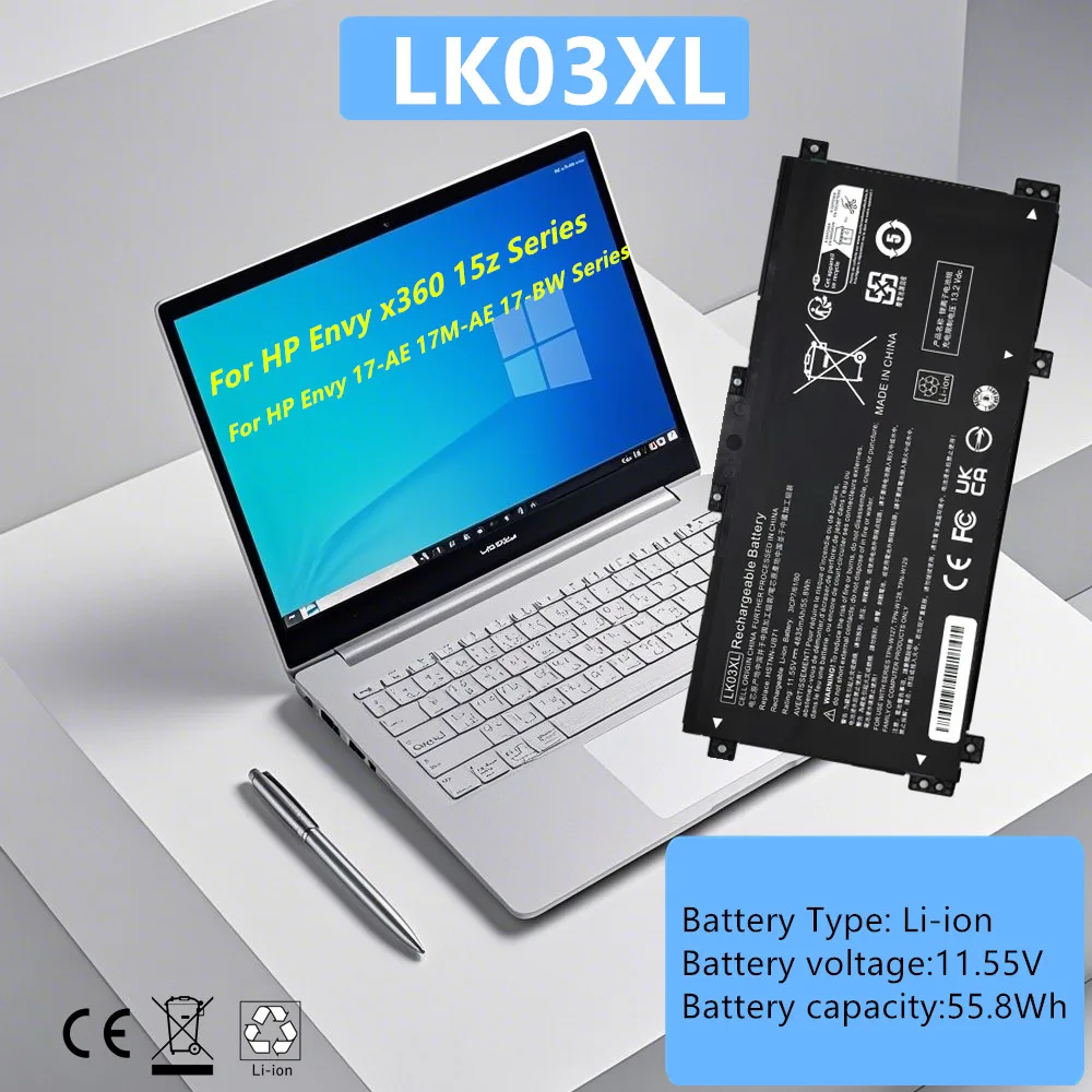 LK03XL Laptop Battery For HP Envy x360 15z 17-AE 17M-AE 17-BW Series HSTNN-LB7U HSTNN-UB7O HSTNN-UB7I HSTNN-IB8M