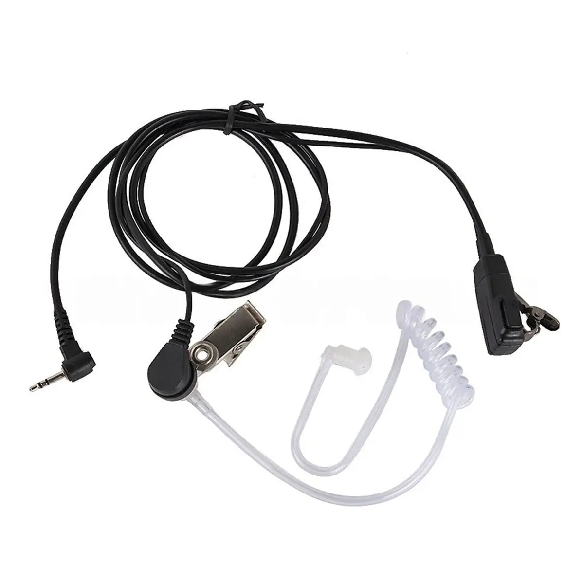 COFA Walkie Talkie 2.5mm Earpiece 1 Pin Covert Acoustic Tube Earpieces Headset with PTT Mic Talkabout MH230R