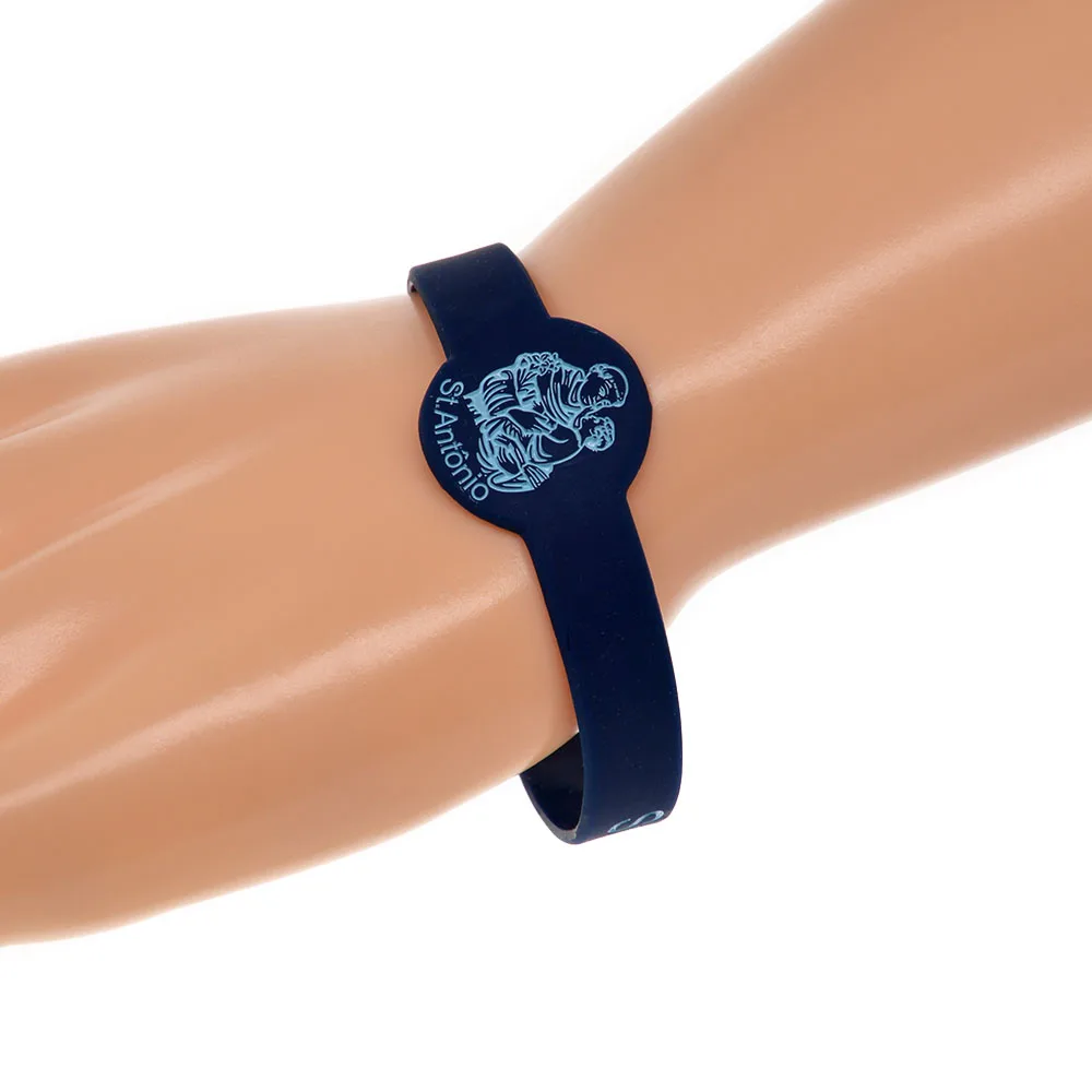1 PC Jesus Silikon-Armband St. Antonius Rogai Por Nos Personalisiertes Glaubensgeschenk Armreif für Katholische Männer und Frauen – Detail 8
