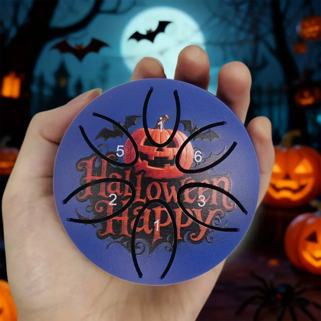 Portable Steel Tongue Drum Rain Drum Hand Pan Drum Percussion Musical Instruments 3 Inch 6 Notes For Halloween Musical Toy
