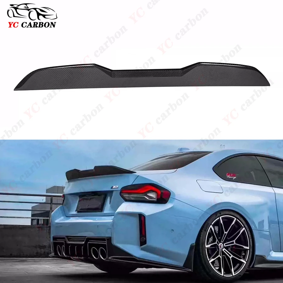 

For BMW M2 G87 2022+ High quality MP Style Dry Carbon Fiber Tail fins Rear Deck Spoiler Duckbill Car Wing Retrofit the rear wing