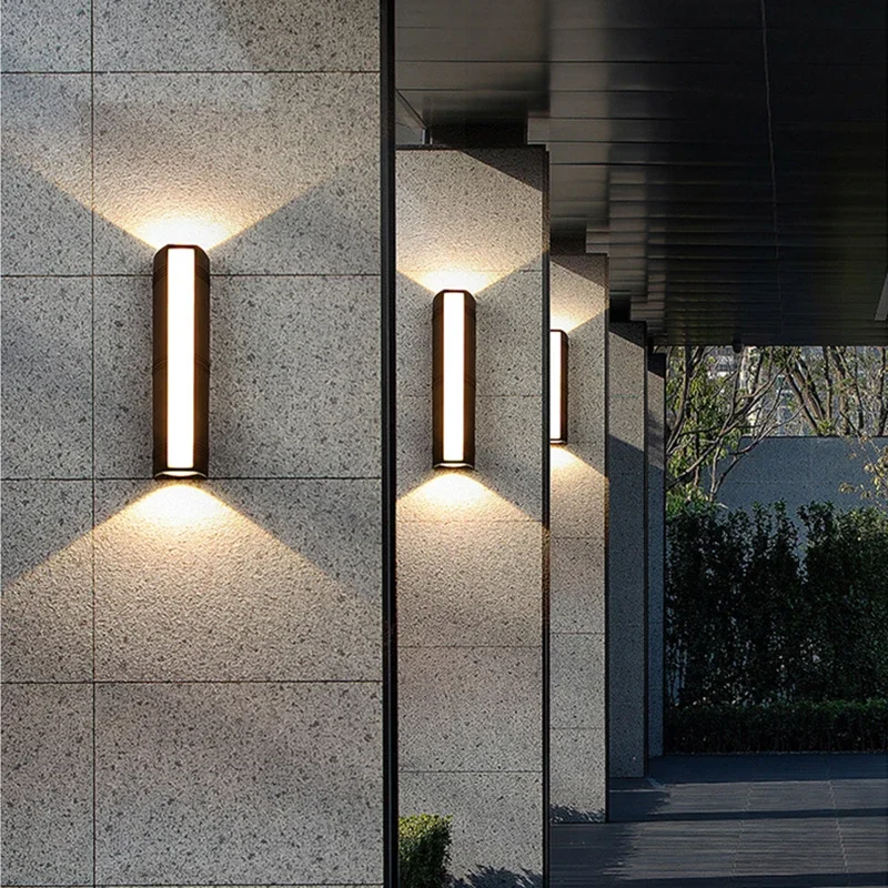 Outdoor Wall Lamp IP65 Waterproof Garden Courtyard Exterior Wall Lamp Modern Minimalist Aluminum Lamp Body Three-sided Lighting