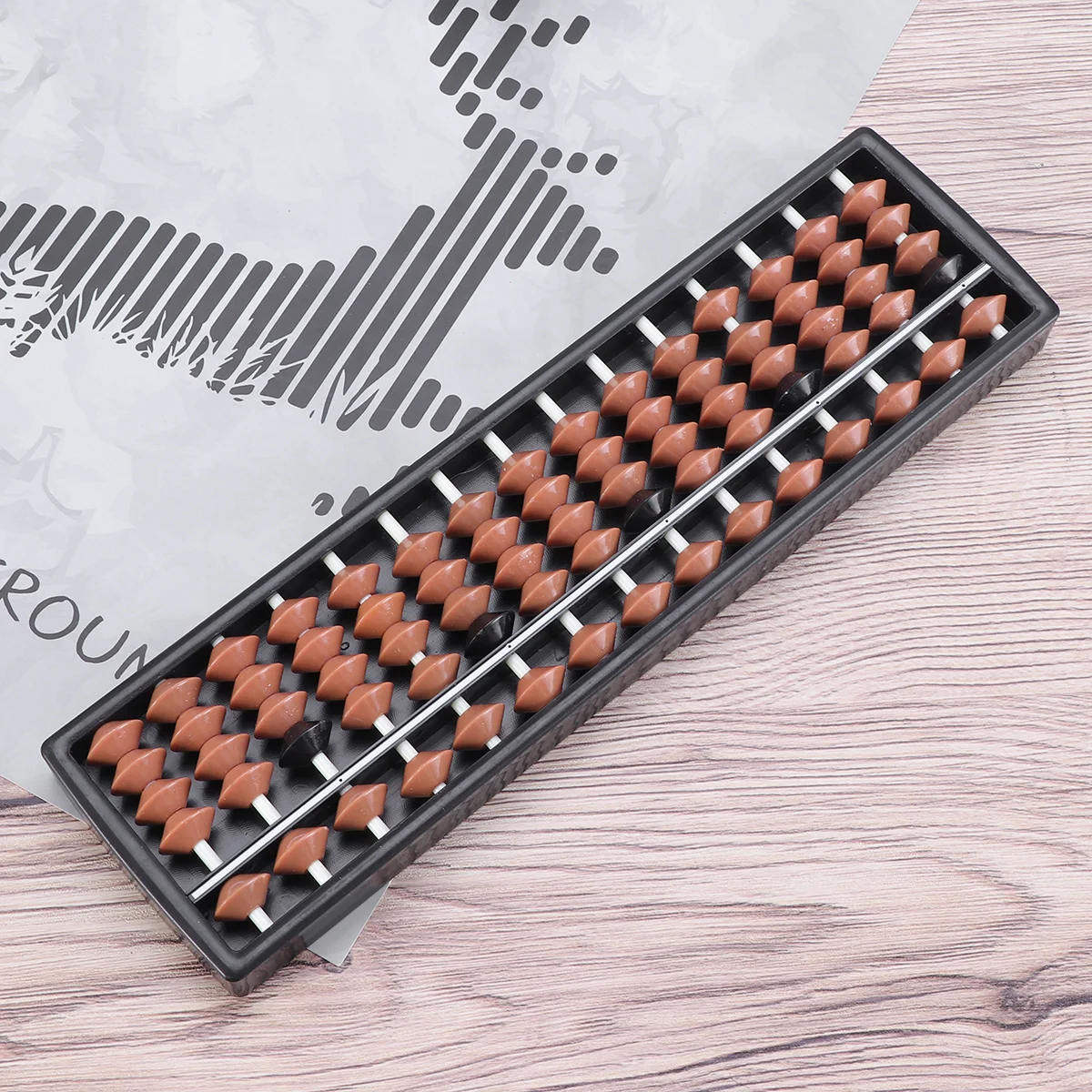 

15 Digits Plastic Abacus Gift for Collectors School Math Learning Aid Tool Traditional Arithmetic Calculating