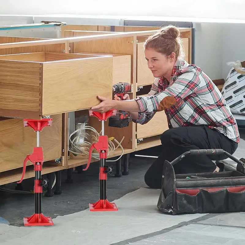 Imagem -05 - Haste de Suporte de Aço Telescópica para Economia de Trabalho Jacks de Armário Ferramenta de Construção de Drywall Haste de Elevação Manual Extensível