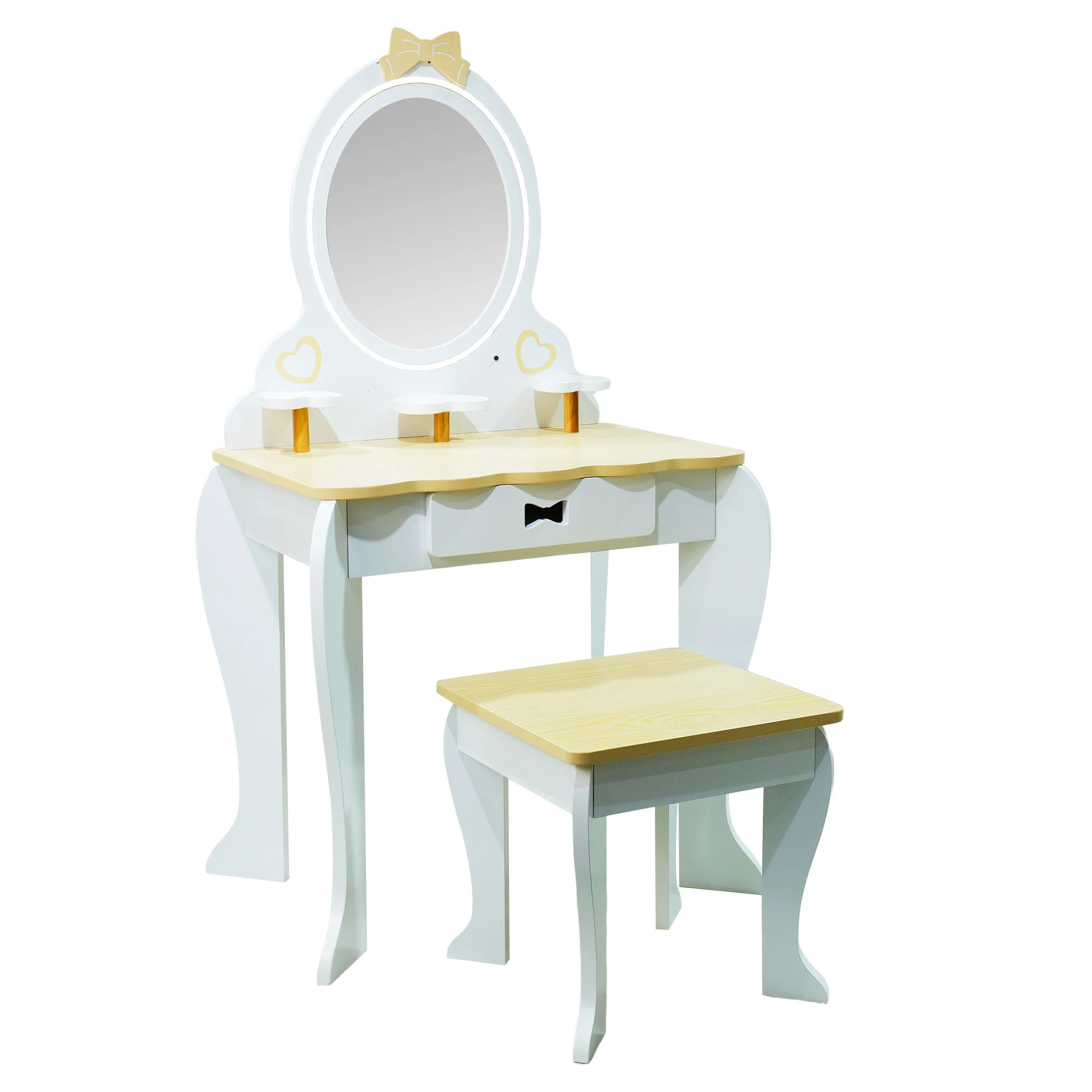 Factory Price Kids Furniture Set Bedroom Makeup Vanities Desk Stylish Classic Dressing Table for Girlspromote sales