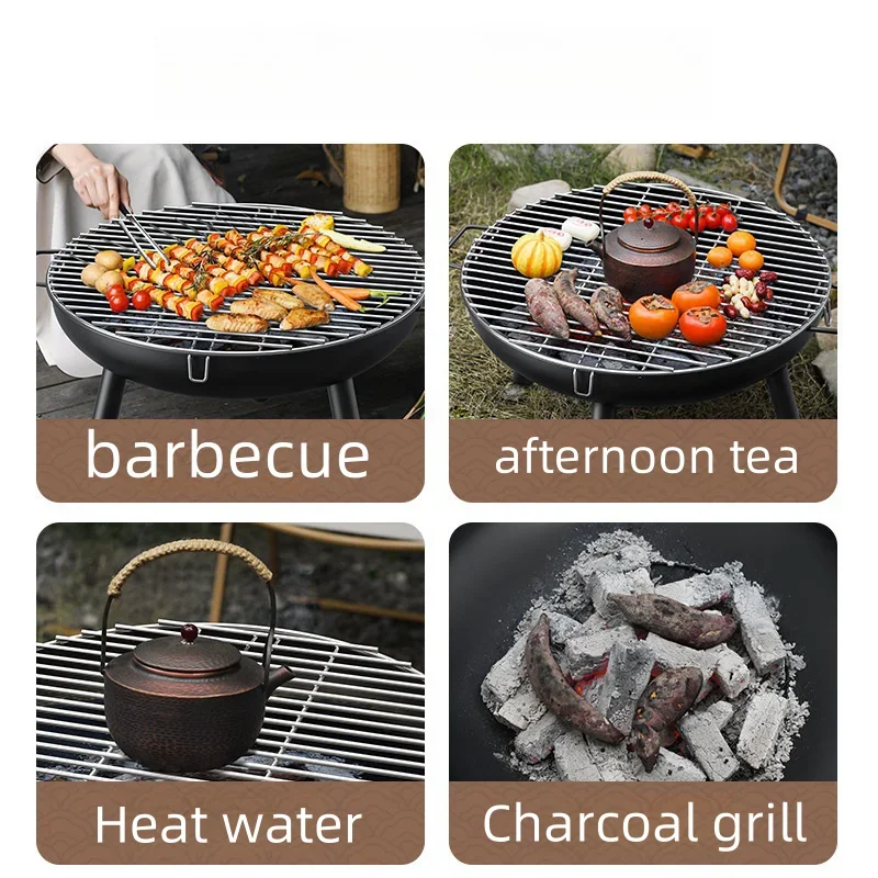 Outdoor Heating Carbon Stove Barbecue Charcoal Stove Barbecue Pot Barbecue Grill Table Stove Cooking Tea Home Indoor Set