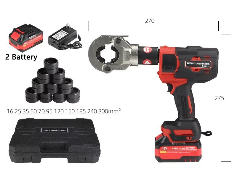 Portable Electric Copper Aluminum Terminal Crimping Pliers CD-300 Rechargeable Hydraulic Crimping Pliers 16-300mm2