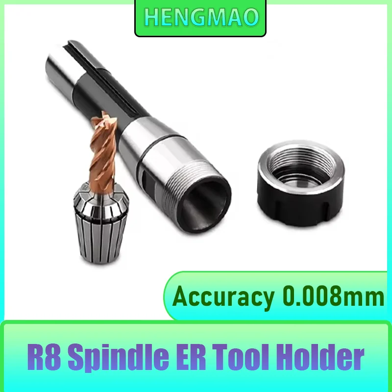 

R8 Spindle ER16 ER20 ER25 ER32 ER40 Collet chuck A M UM Nut Tool Holder M12 Thread 7/16 Milling Machine Tool Holder taper shank