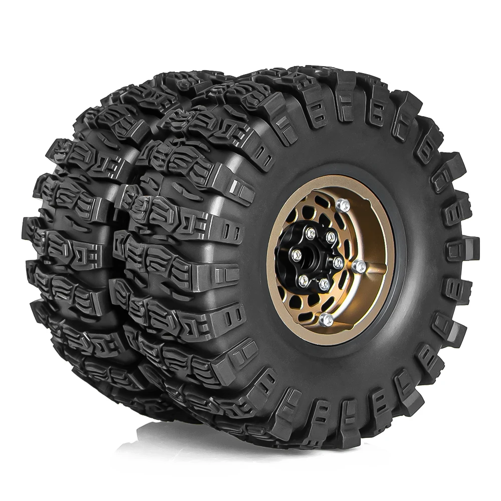 RC 1.9-inch four-piece set of aluminum double-wheel hub/tire with adjustable offset, suitable for SCX10 TRX4 90046 D90 h12y