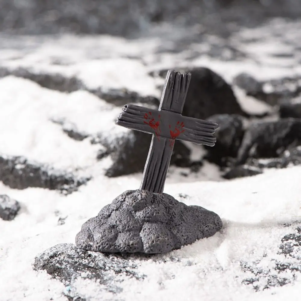 만화 할로윈 작은 장식품 DIY 수지 공예 Tombston 장식품 미니 수지 축제 장식품 부활절 장식