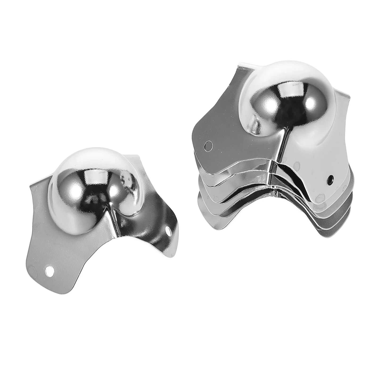 6Pcs Metal Corner Guards Silver Ball Edge Protectors High Efficiency Impact Resistance for Table Cabinet Box Universal