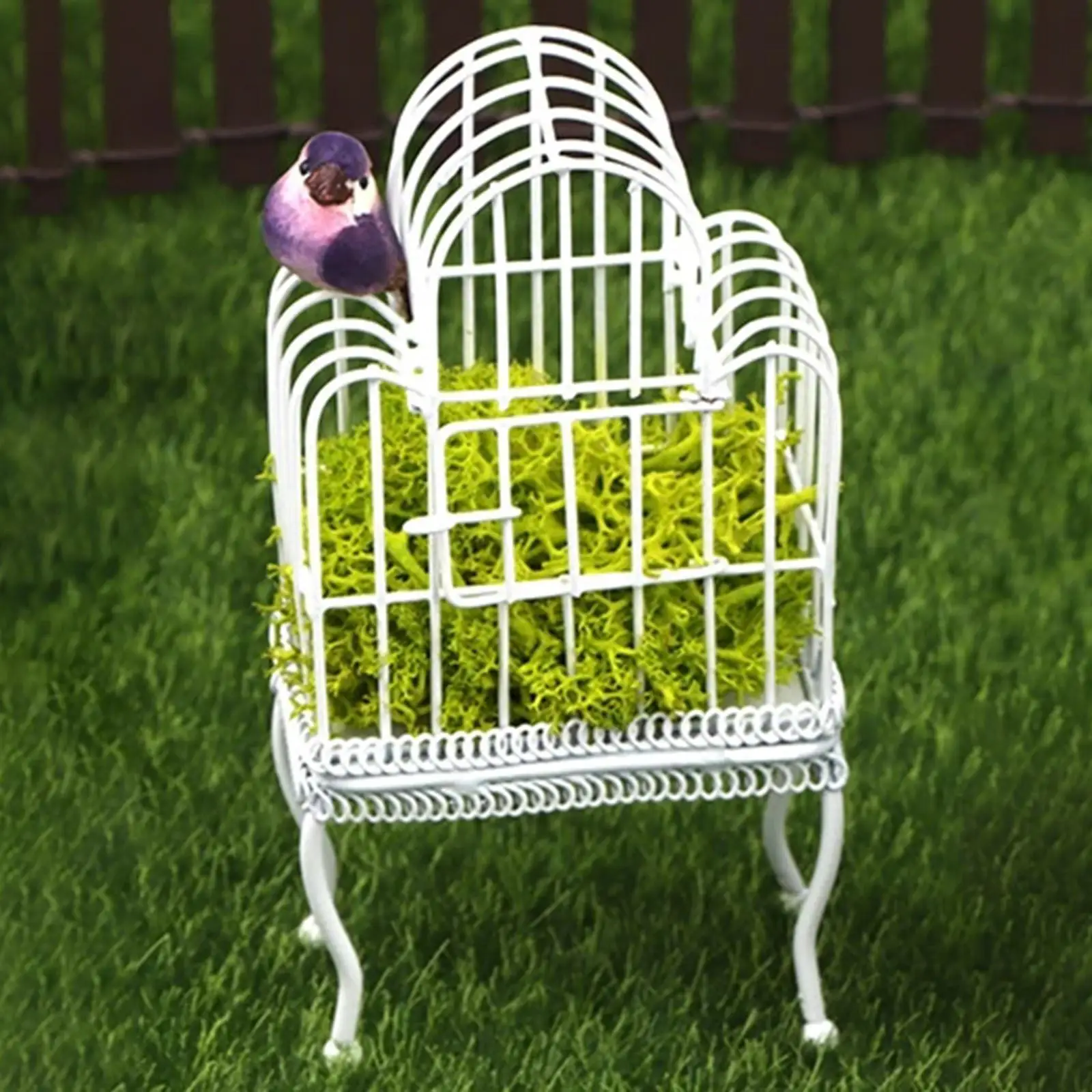 مقياس 1:12 بيت الدمى بيت الطيور إكسسوارات الدمية مشهد الحياة بيت الطيور الصغير الأبيض