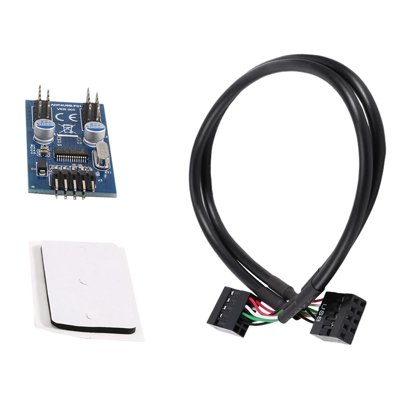 9-контактный USB-разъем, штекер от 1 до 2/4, Женский Удлинительный кабель, карта рабочего стола, 9-контактный телефон, USB 2,0, 9-контактный разъем, адаптер