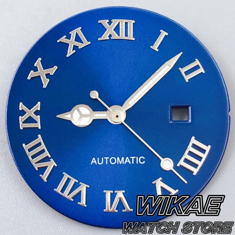 24.5 مللي متر الرقم الروماني سيدة ساعة الطلب اليد مجموعة أمة الله الجليد الأزرق الوردي البحرية ساعة الطلب ل NH05 ساعة يد تعمل بالحركة جزء صالح 31 مللي متر