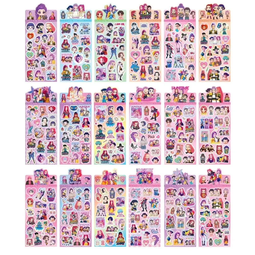 2026 جميع KPOP شيطان الصيادين Guka Devil مجموعة الرجال أنيمي الليزر قطع ملصق لمكتب القرطاسية واللوازم المدرسية الديكور¥n