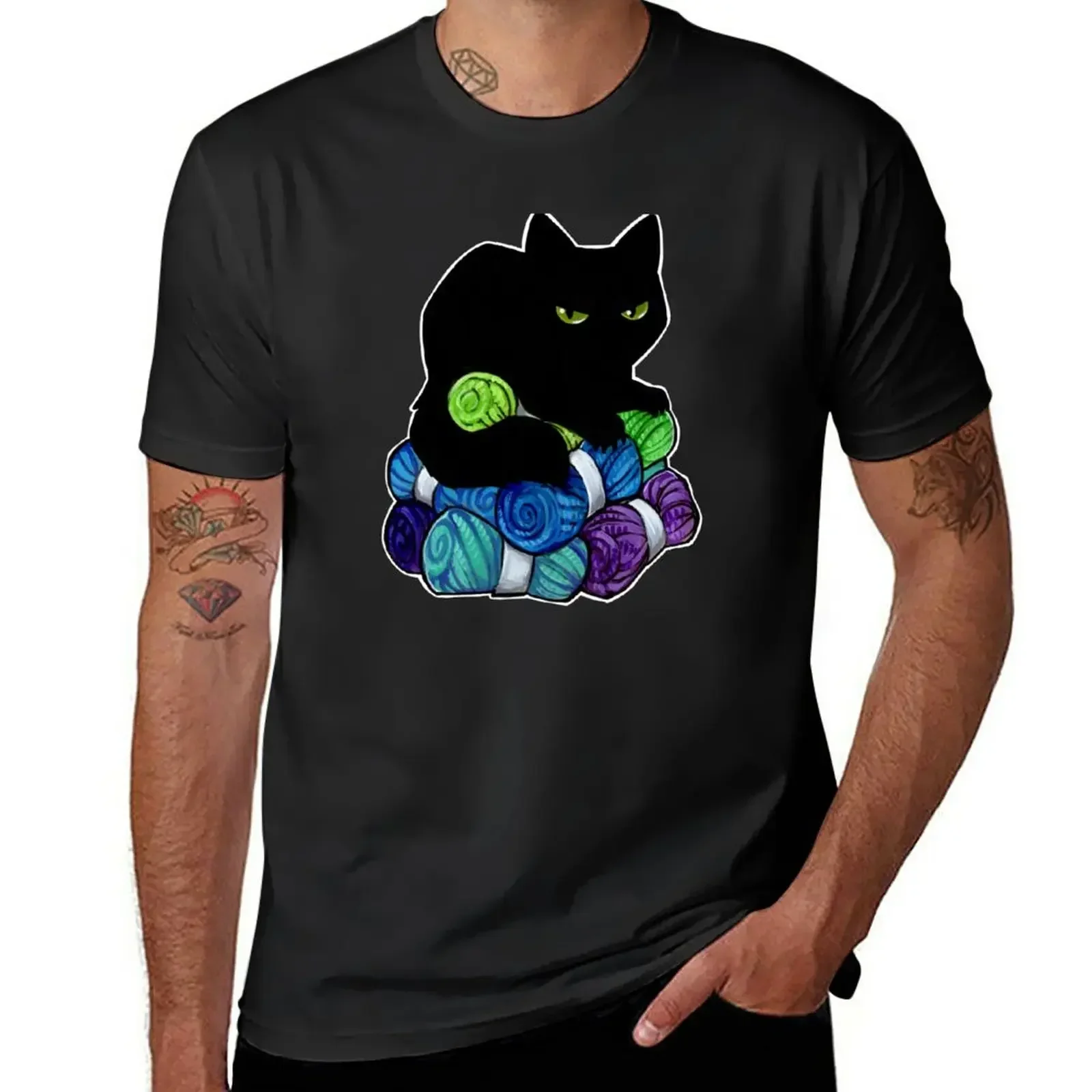 Yarn hoarding void T-Shirt cheap stuff tees plus size tops blanks black t-shirts for men