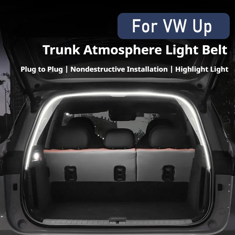 

Освещение багажника автомобиля, декоративная лампа, полоса, подходит для VW Up, атмосферный светильник багажника, модифицированная световая панель, аксессуары для салона автомобиля