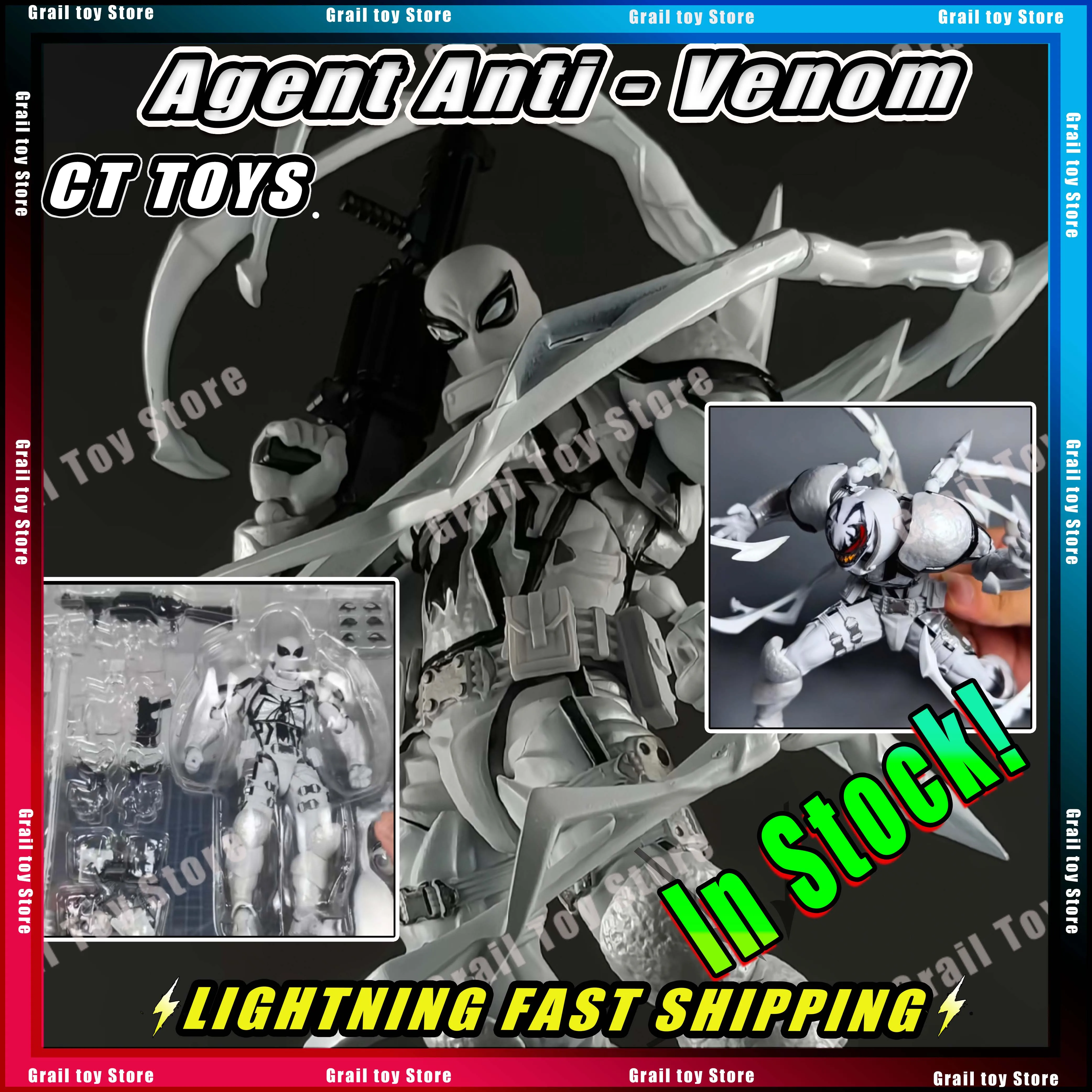 

In Stock Ct Toys Agent Anti Venom Amazing Yamaguchi Venom Spiderman Anime Action Figure Model Figure Figurine Gifts kids Toys