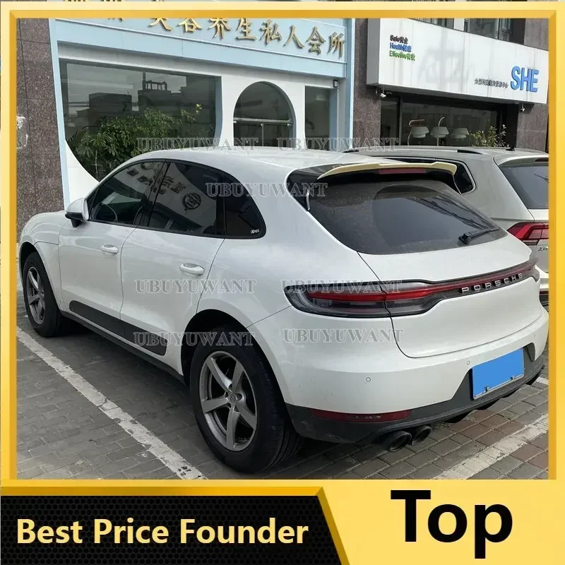 

ABS Material Rear Roof Spoiler Wings for Porsche Macan 2018-2022 Car Styling ABS Carbon Look Rear Spoiler