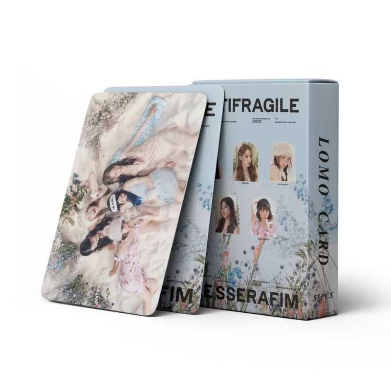 LESSERAFIM  Album Card ANTIFRAGILE KIM CHAEWON HUH YUNJIN KAZUHA HONG EUNCHAE Easy Crazy K-pop EMA Best Push Star Sign