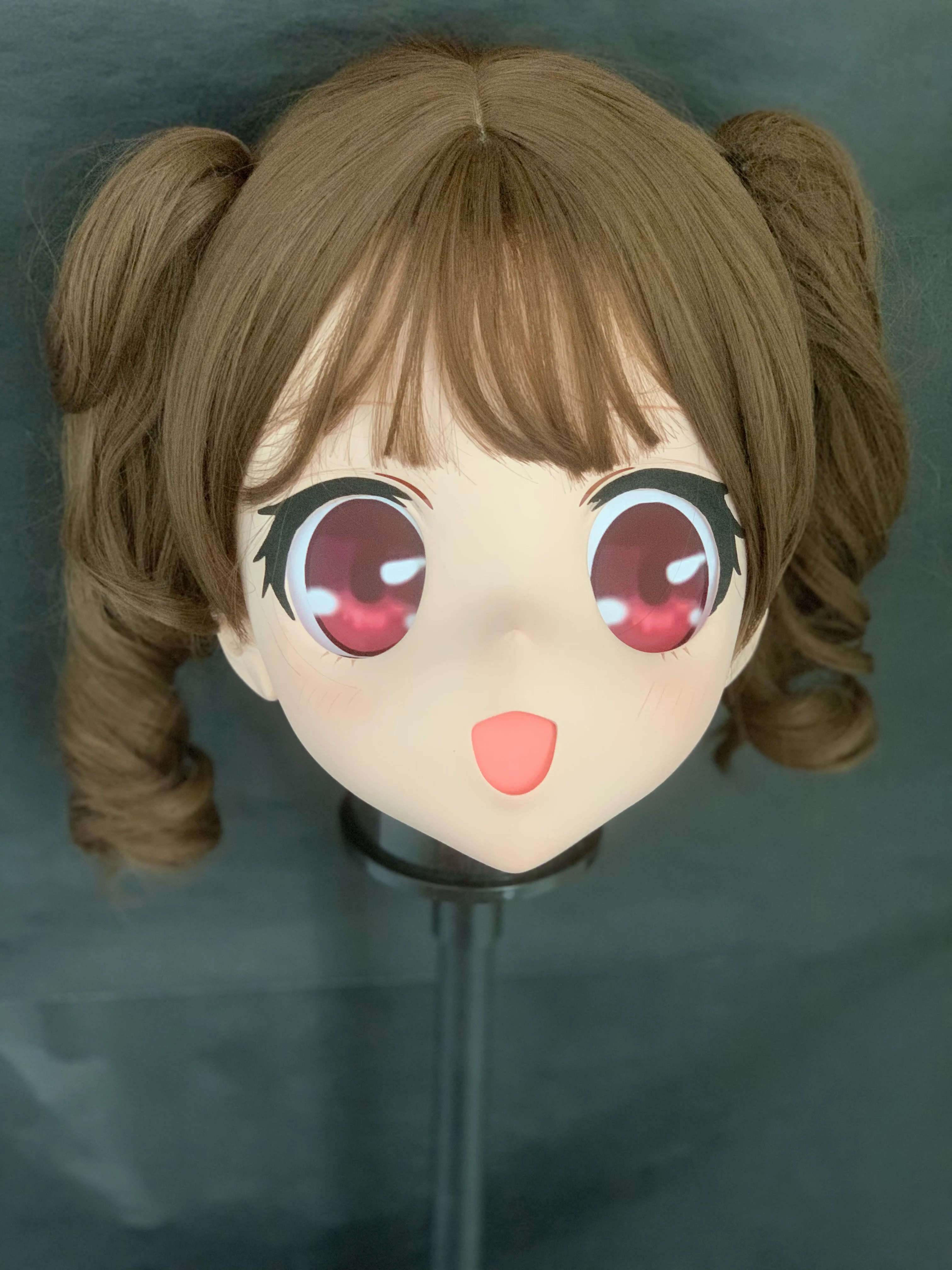 

(AL22) Customize Character Female/Girl Resin Half/ Full Head With Lock Cosplay Japanese Anime Game Role Kigurumi Mask