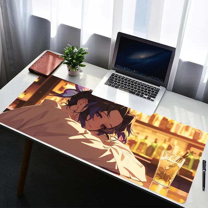 

Mouse Pad D-demon Slayer Kochou Shinobu Computer Gaming Accessories Mousepad Rubber Extended Desk Mat Laptop Gamer Keyboard Pad