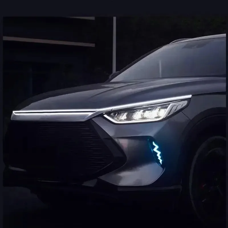 Hot Selling-White DRL LED Daytime Running Light For BYD SEAL U Song Plus Dmi 2021-2022 Blue Night Amber Sequential Turn Signal L