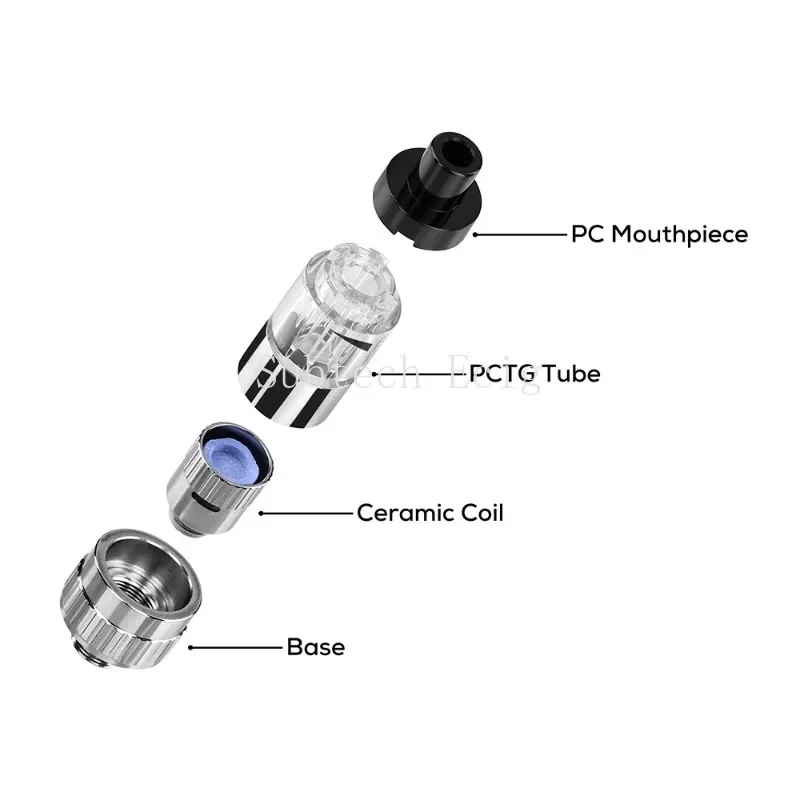 Tanque atomizador de pilar de vapor ltq para concentrado 510 rosca 14mm bobina cerâmica controle de fluxo de ar conexão magnética caneta vaporizador