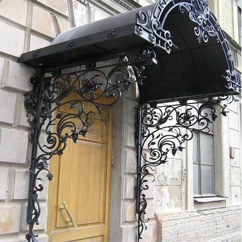 

Cheap Products Wrought Iron Curved Door Awning