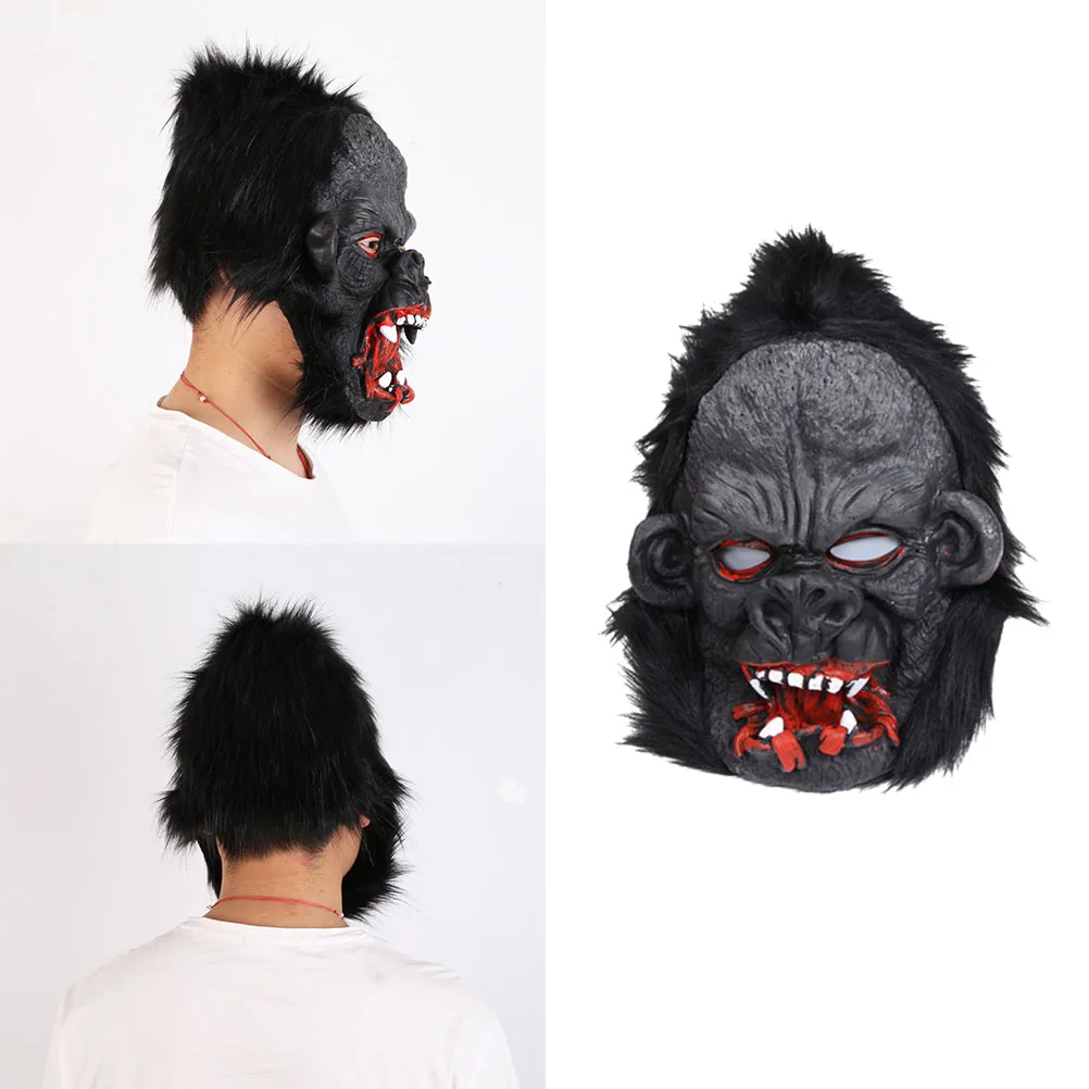 

Masquerade Costume Costume Trick Props Prank Big Ear Gorilla Mask Bloodcurdling Orangutan Mask for Halloween Party