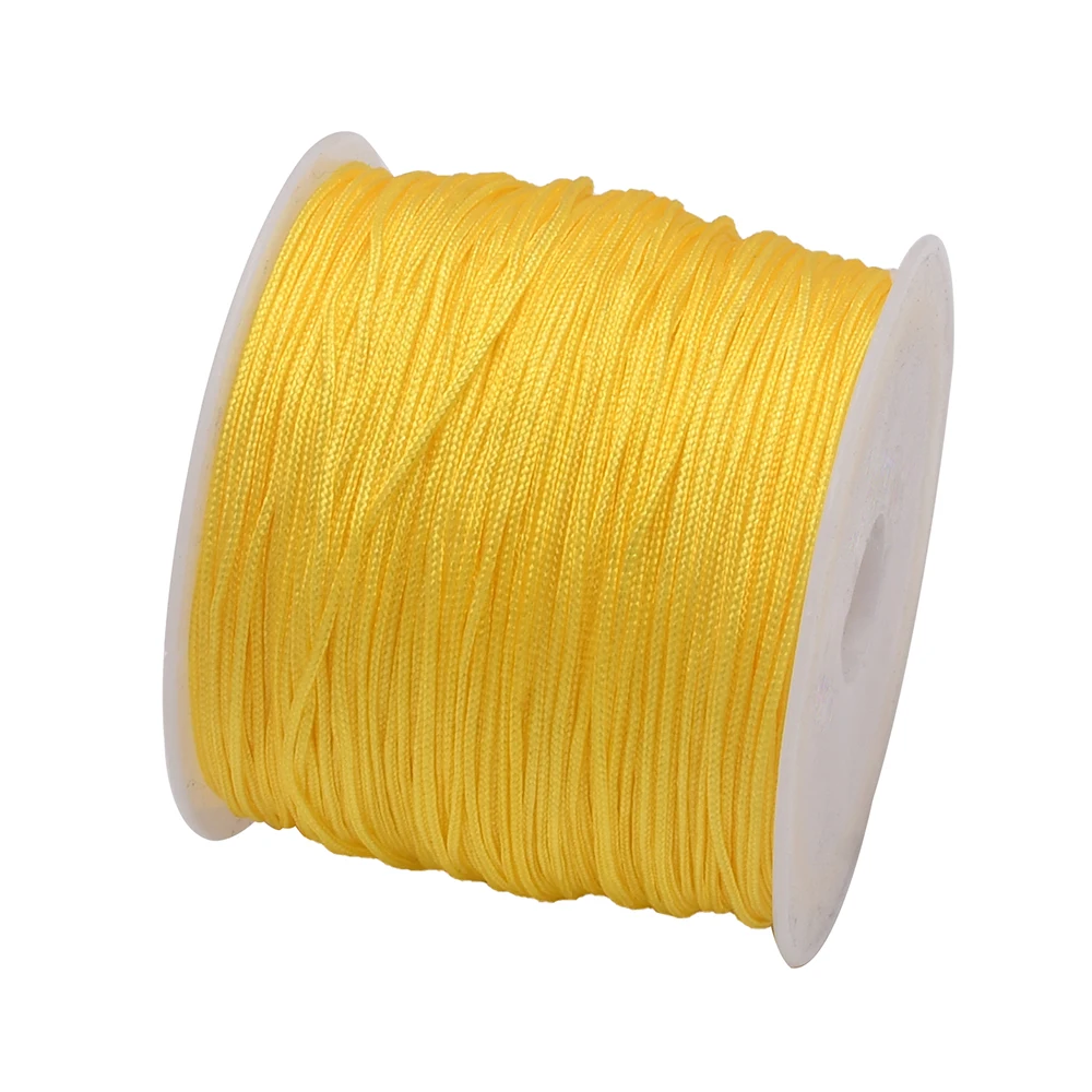 50Yds 0,8 mm ambachten nylon koord voor sieraden maken kralen gevlochten nylon satijnen string voor armbanden rattail trim Chinese knoop