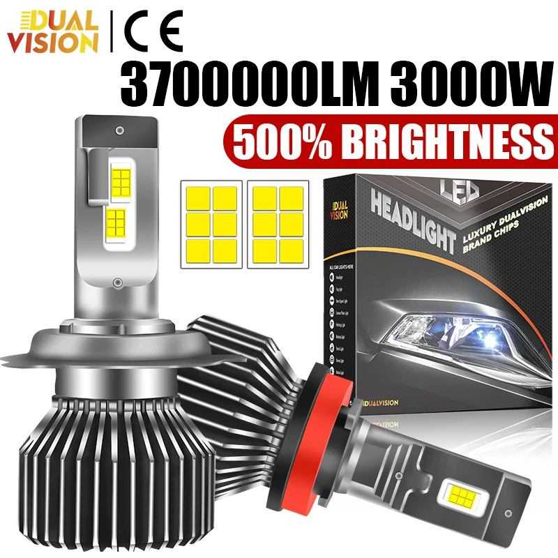 

H4 H7 Светодиодная автомобильная фара Canbus 3000W K5C H8 H1 H11 Led H9 HB3 9005 HB4 9006 9012 HIR2 Автолампы 6000K Turbo Противотуманные фары 12 В