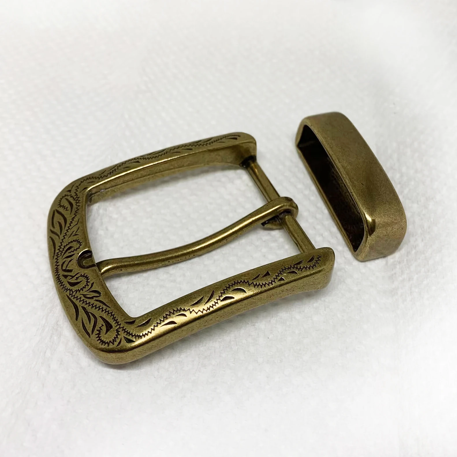 4cm Solid brass Golden Antique brass Belt Buckle Pin buckles Belt loop Belts Clip DIY leather Craft accessories for belt 38-39mm