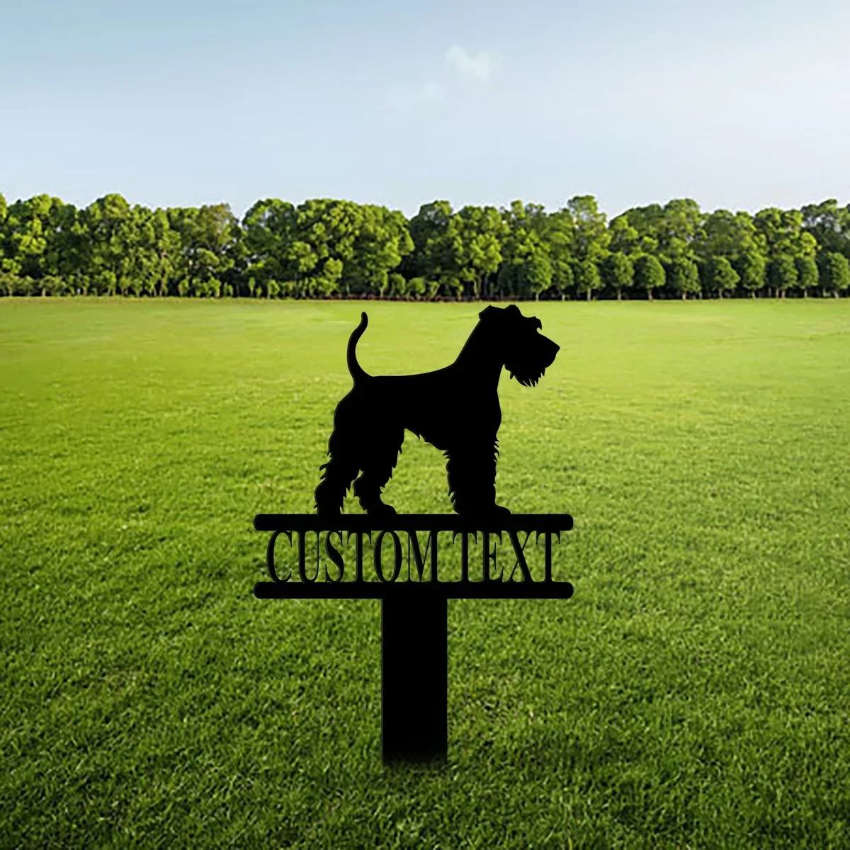 Custom - Welsh Terrier Yard Stake with - Name, Welsh Terrier Sign, - Metal Stake, Welsh Terrier, Collie Name Stake