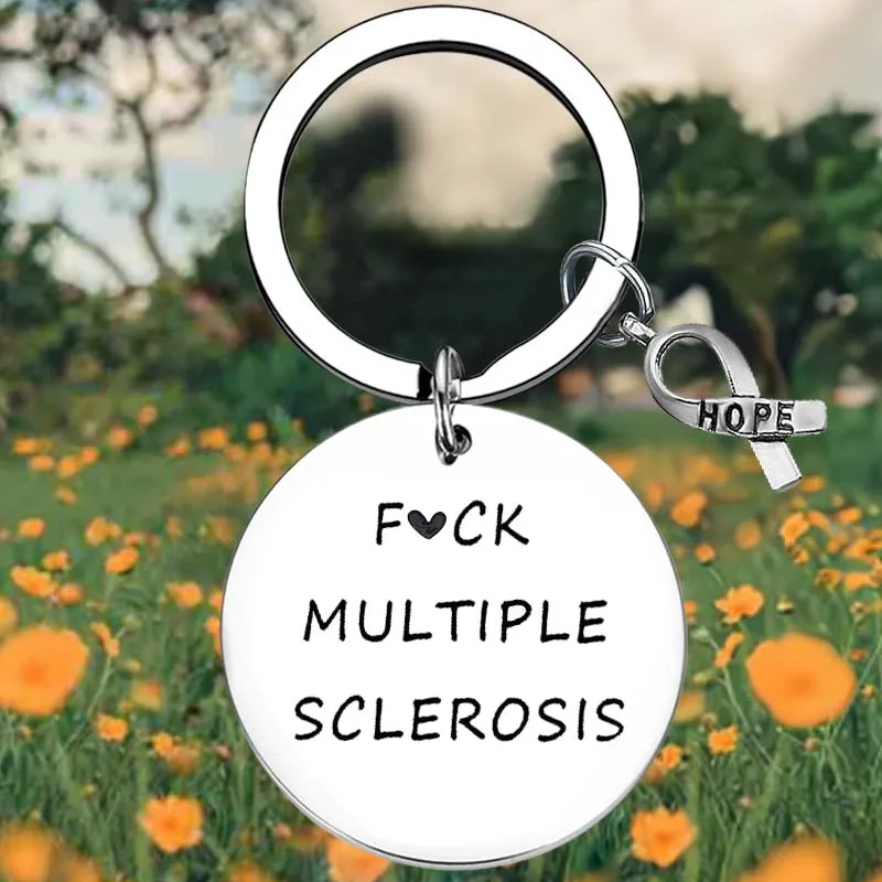 Multiple Sclerosis Awareness Gift Key Chain Ring MS Survivor Gift MS Awareness Gift keychains pendant Gift