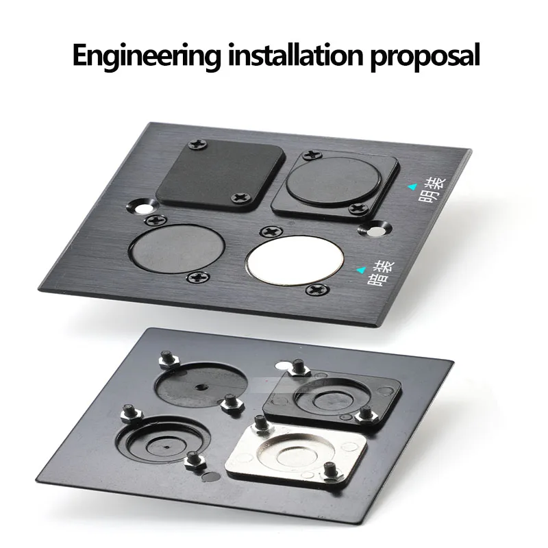 Rj45 Type D Seat Dust Proof Rubber Cover For 86 Panel Jumper Board Blind Plate Filling Dust Plate Blank Baffle Filling Module ﻿