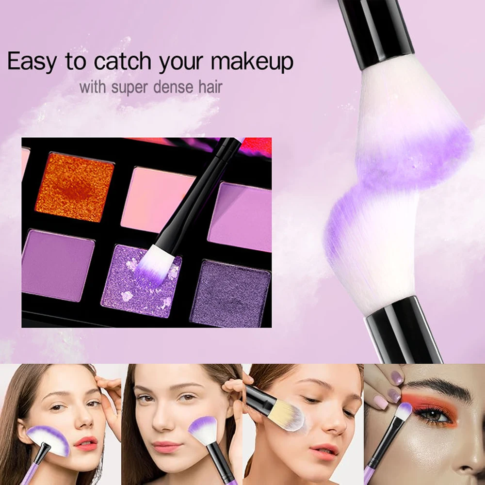 18 قطعة فرش ماكياج لينة رقيق فرشاة للمكياج مجموعة مستحضرات التجميل الأساس مسحوق عينيه كابوكي مزج أدوات التجميل للماكياج #6