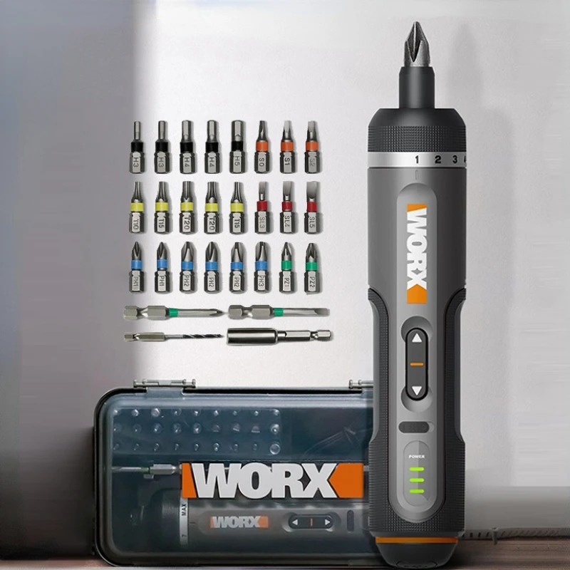 Xiaomi Worx 4V Mini Electrical Screwdriver Set WX242/241 Smart Cordless Screw Driver USB Rechargeable Handle 30 Bit Drill Tools