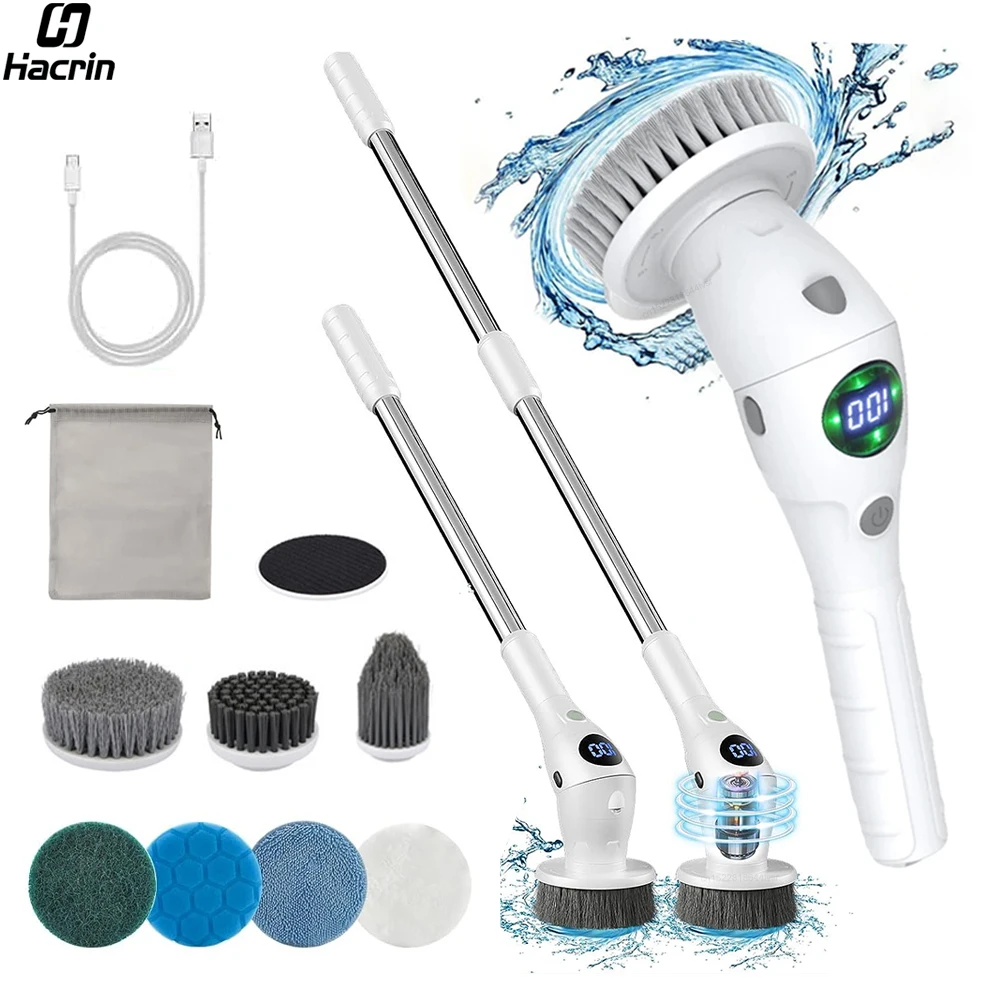 Electric Cleaning Brush for Bathroom Toilet Window Multi-purpose Wireless Electric Cleaning Brush Multifunctional Bathroom Brush