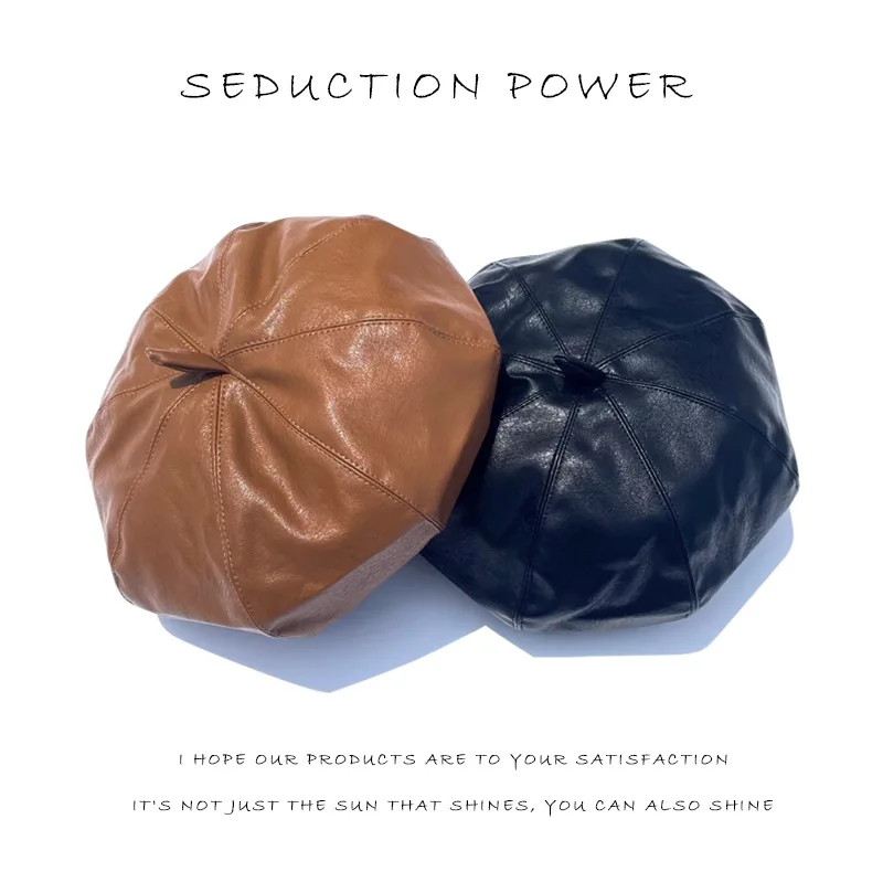 بو الجلود قبعة الأطفال الربيع والخريف البريطانية اليقطين قبعة مثمنة قبعة العصرية تنوعا الأدبية والفنية الرسام قبعة