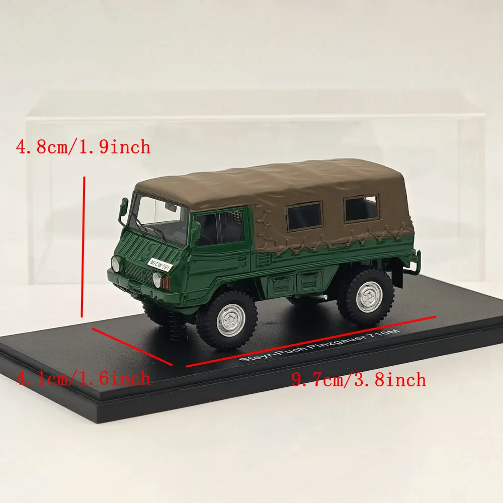 Neo Resina Modelo Carro Colisão, Auto Brinquedos, Presente, Verde, Mais Forte, 1:43 para Steyr-Puch Pinzgauer 710M