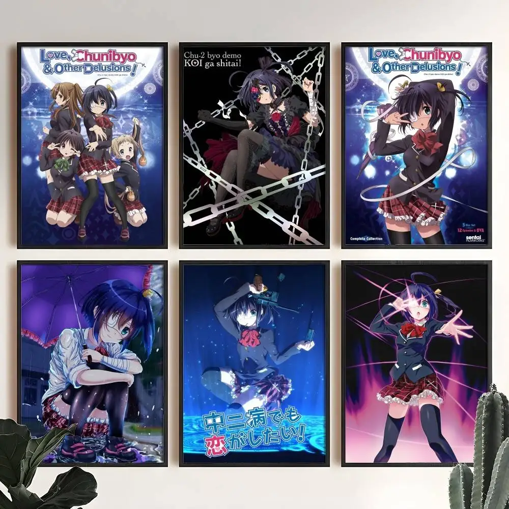 أنيمي L-Love Chunibyo الأوهام الأخرى تاكاناشي ريكا المشارك عالية الجودة طباعة ديكور المنزل جدار الفن جدارية غرفة زخارف للحانات