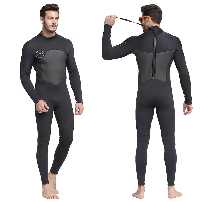 

Sbart 1.5mm One-Piece Surfing Wetsuit Men'S Warm Sunscreen Long-Sleeved Long Pants Wetsuit Snorkeling Clothing