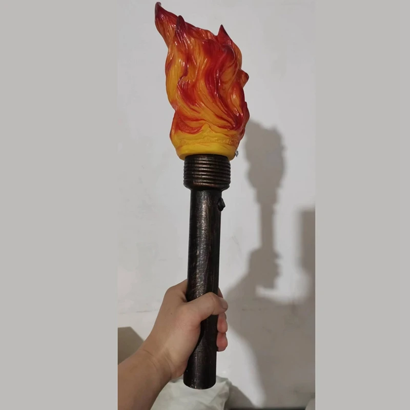 Handheld Torch Props LED Lights, Realistic Flame Torch for Games Sports Competition Theme Halloween Christmas-ABFB