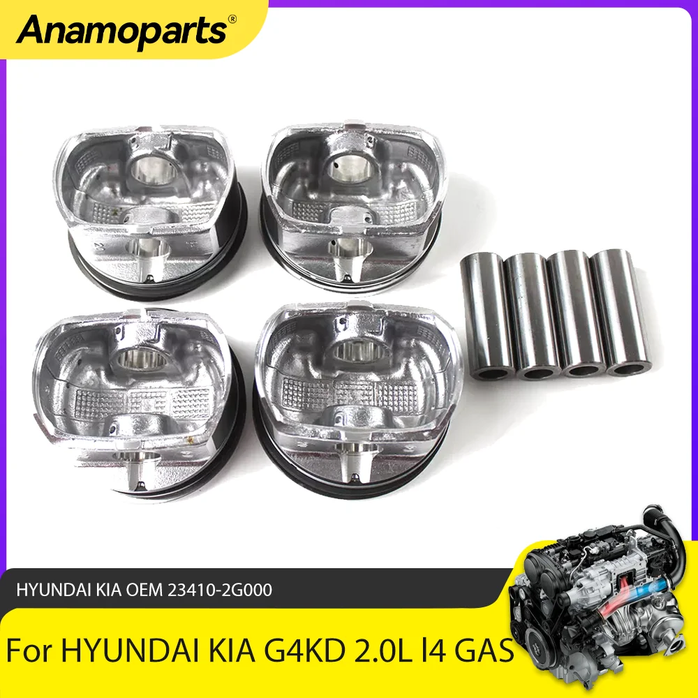 

Engine Parts Piston & Ring Set Fit 2.0 L G4KD For 10-13 Hyundai Tucson Kia Sportage Sorento Forte 2.0L L4 GAS OEM 23410-2G000