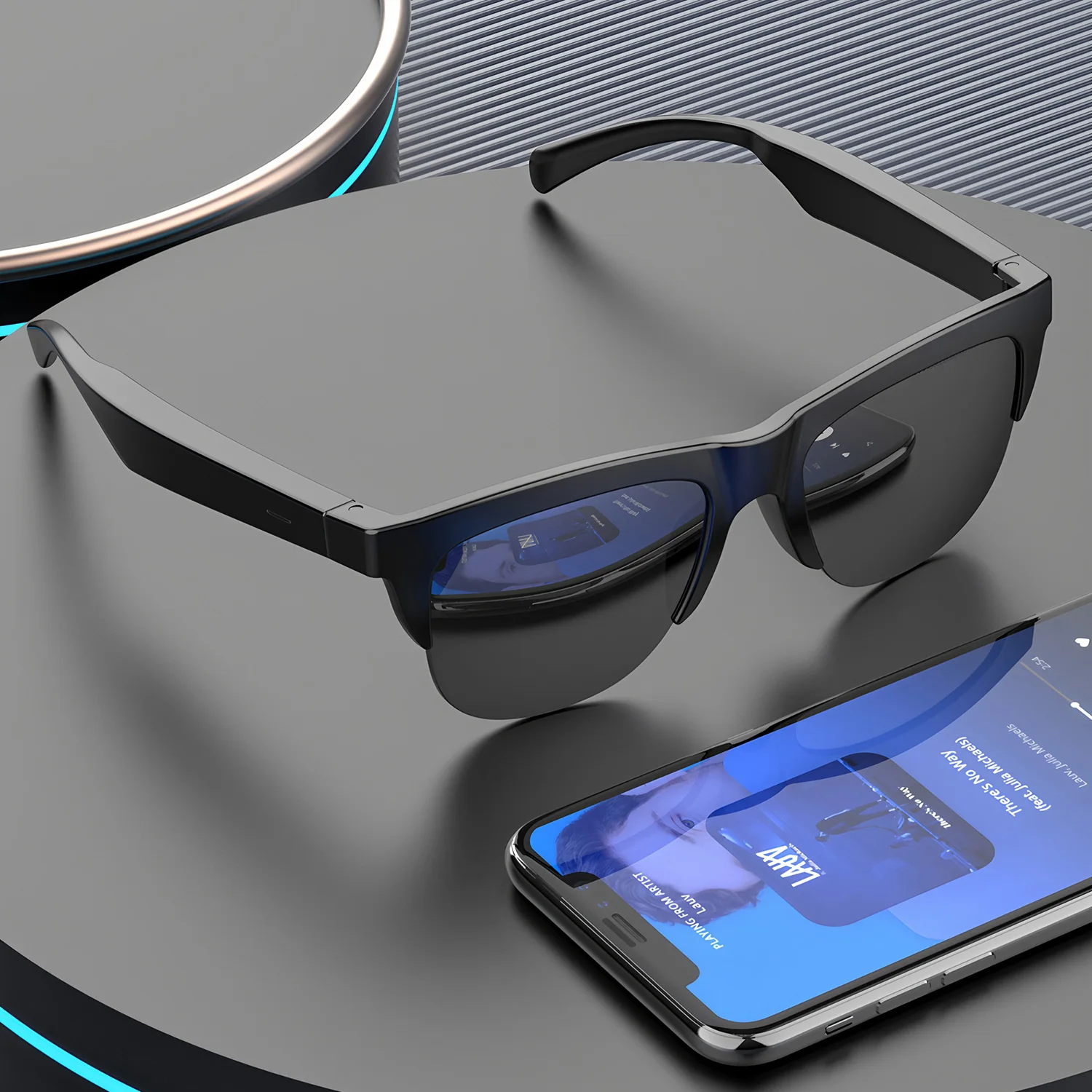 Smart Audio Sunglasses Bluetooth V5.4 Wireless Calling Headphone Glasses Outdoor Sports HIFI Headset Anti-UV Fashion Eyeglasses